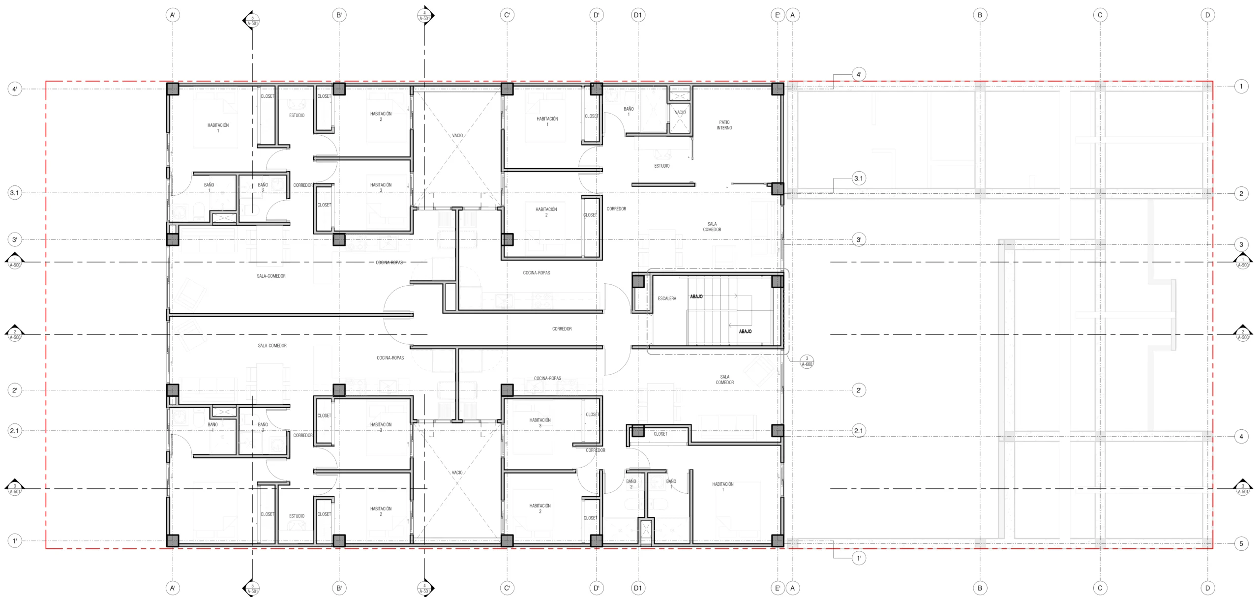 planos de vivienda multifamiliar