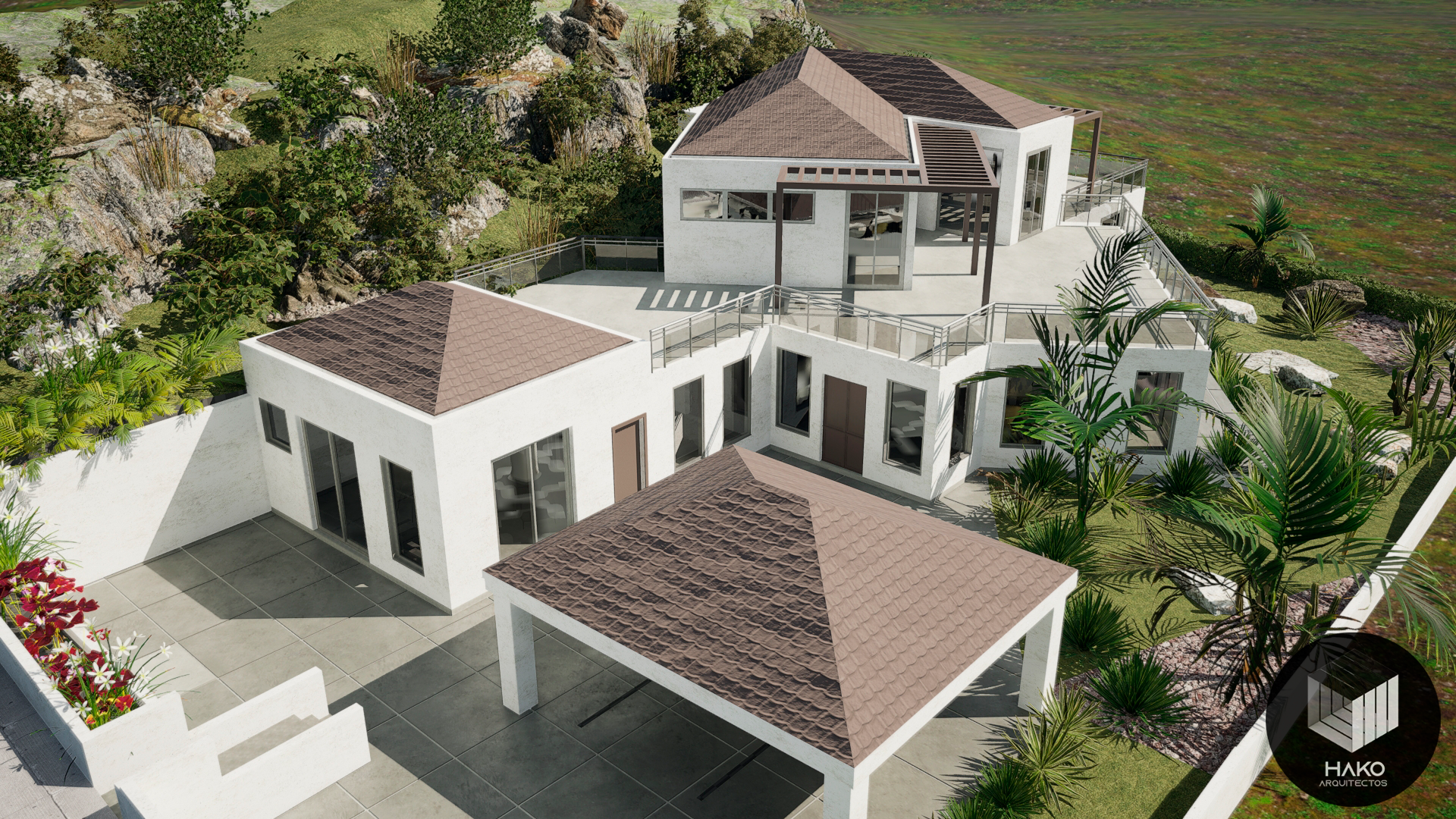 Diseño arquitectónico de casa de campo- curacao
