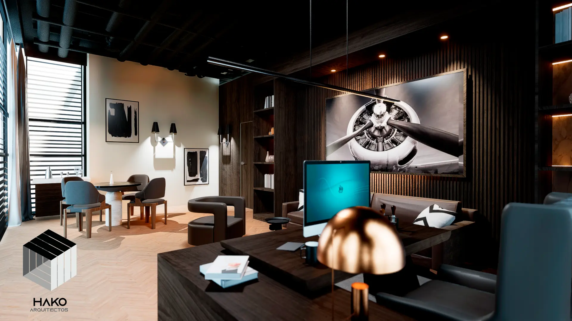 Renders de oficinas modernas