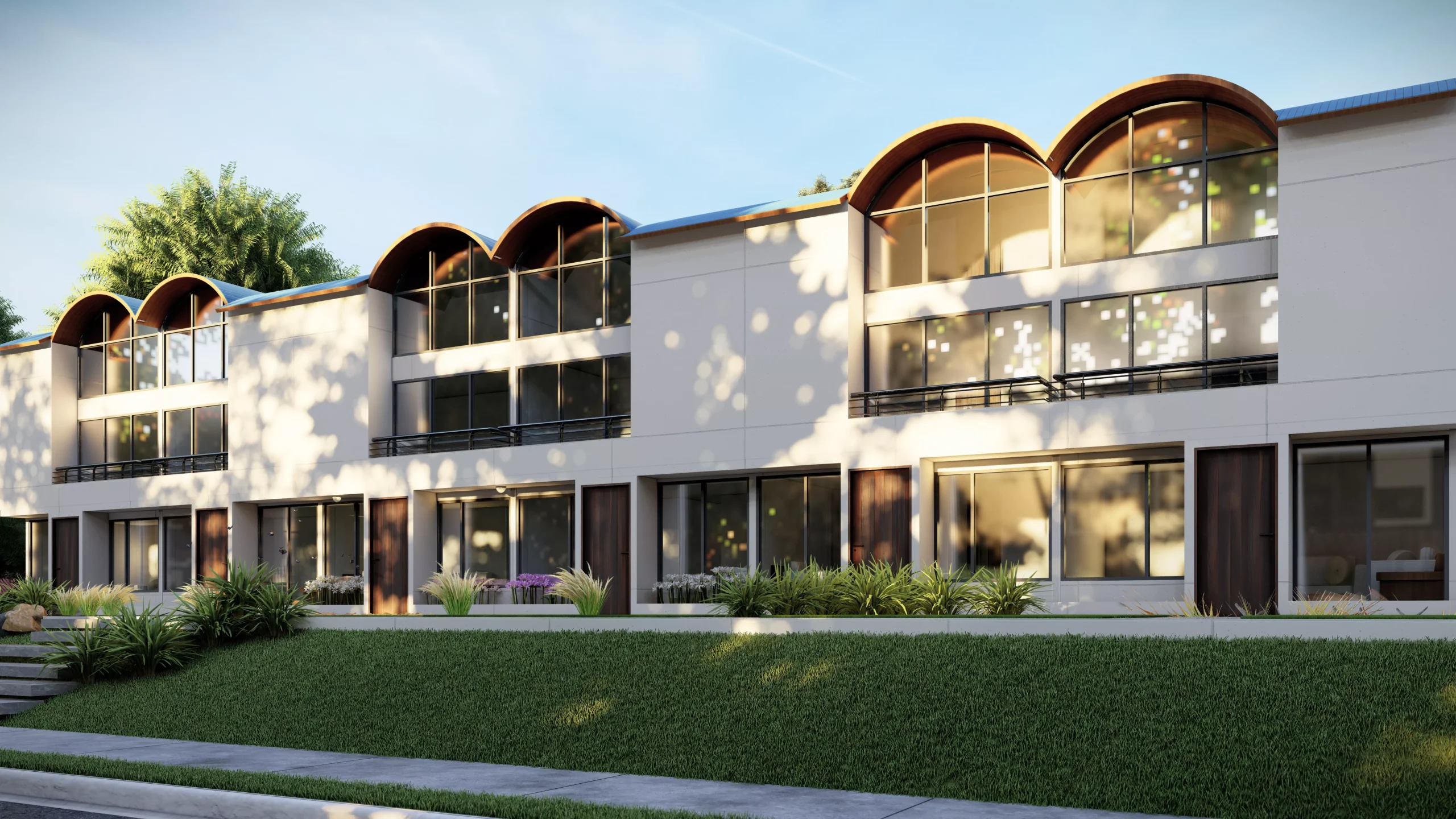 Renders realistas de arquitectura, casas modernas