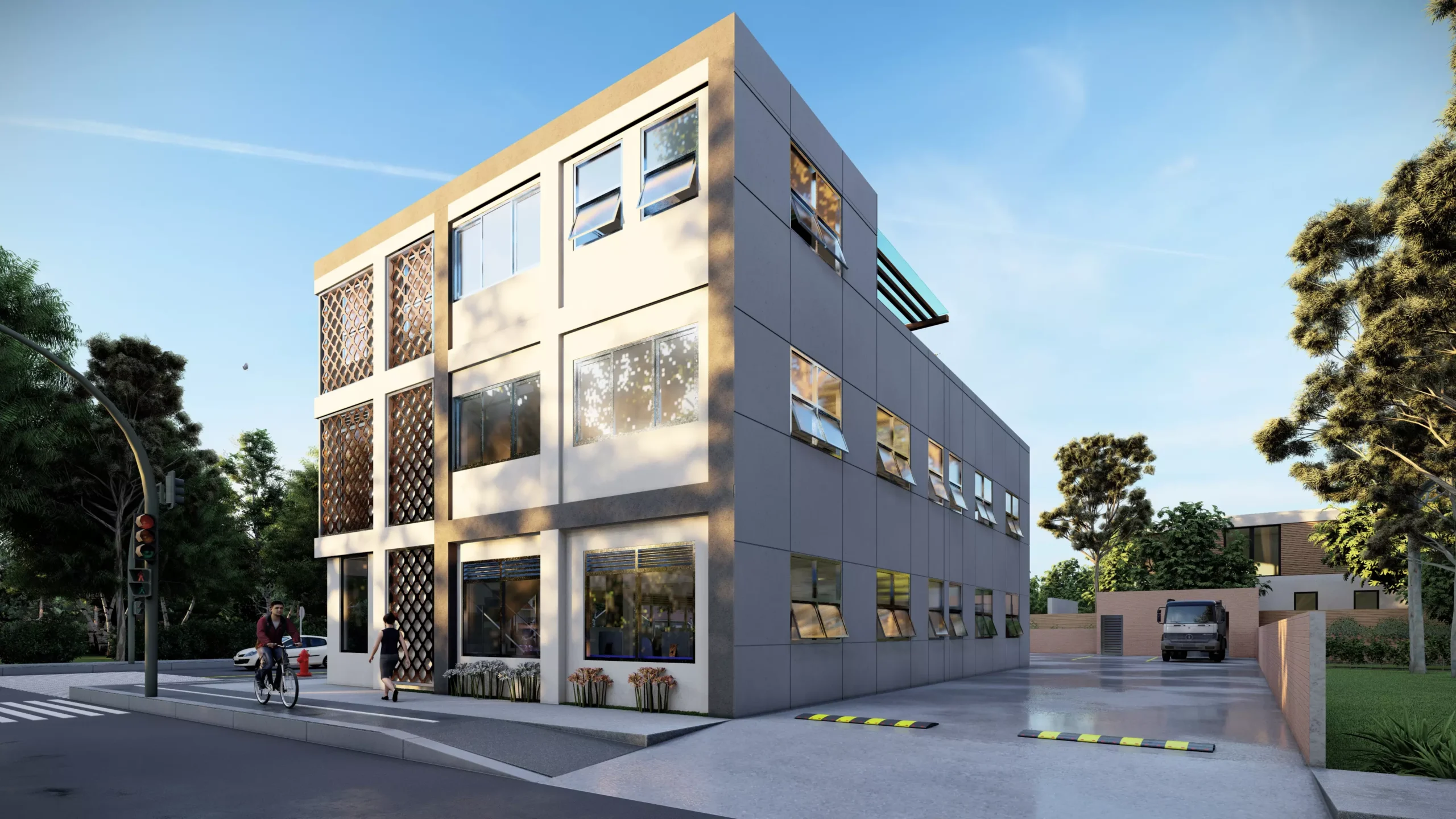 Renders realistas de oficinas